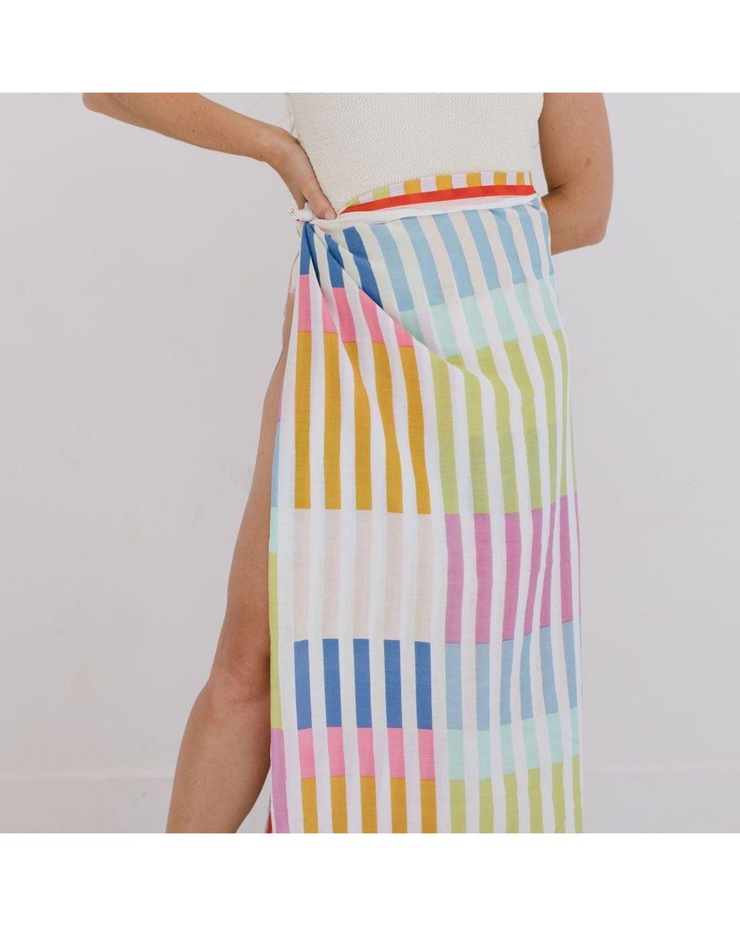 SUNSHINE TIENDA Multicolor Stripe Sarong
