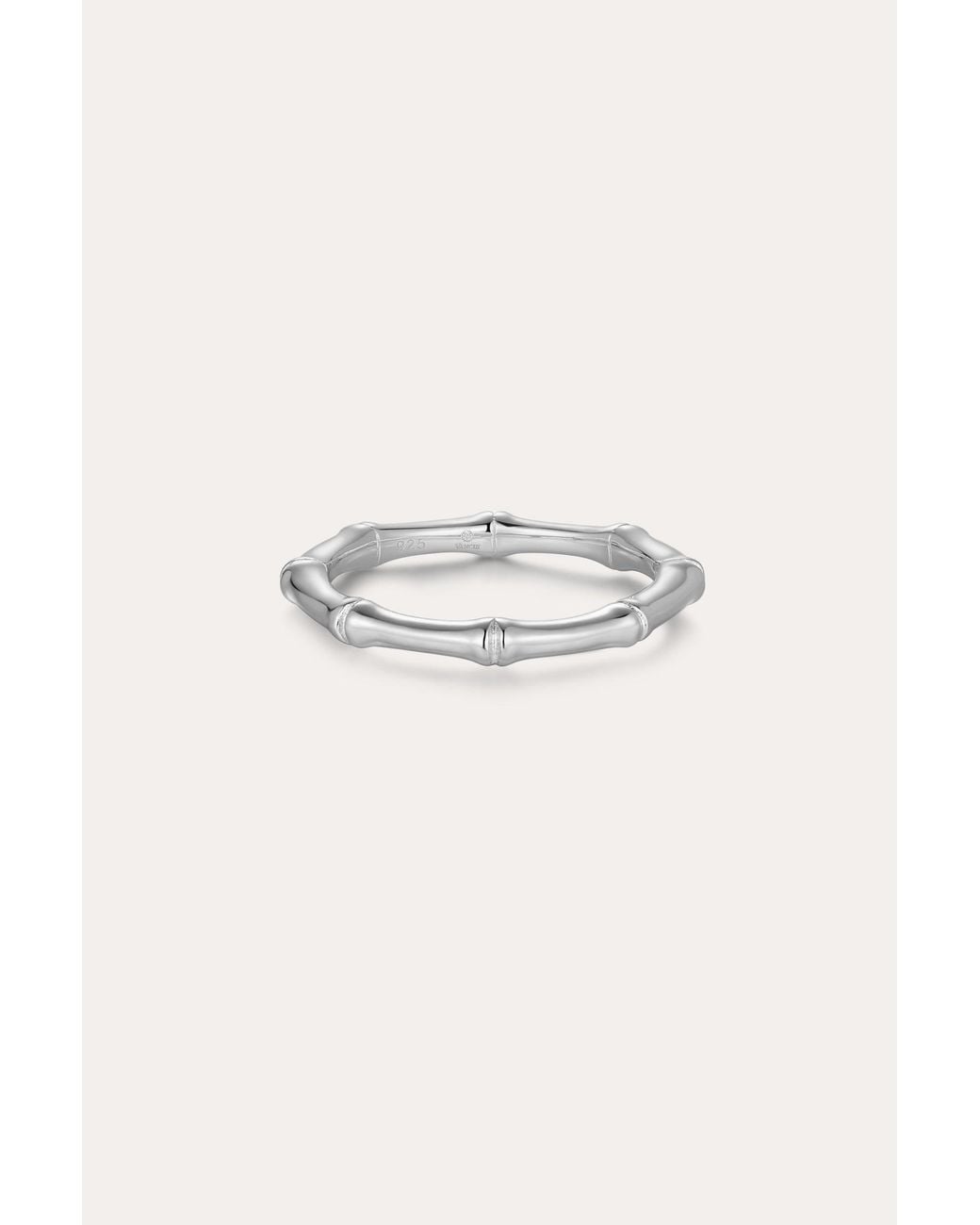 Vanhi White Bamboo Ring