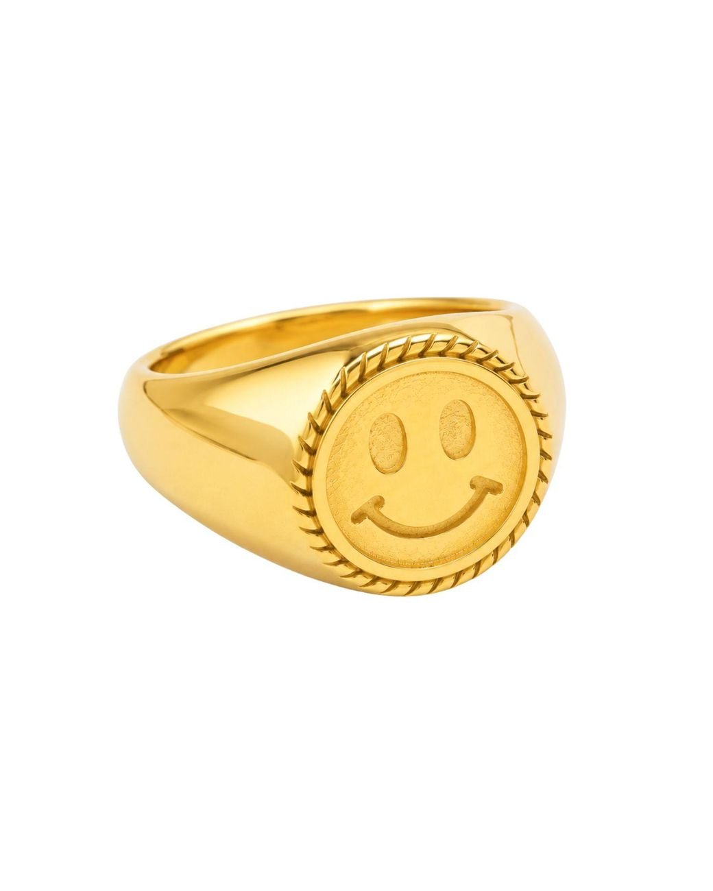 Hoops + Chains LDN Yellow Smiley Ring
