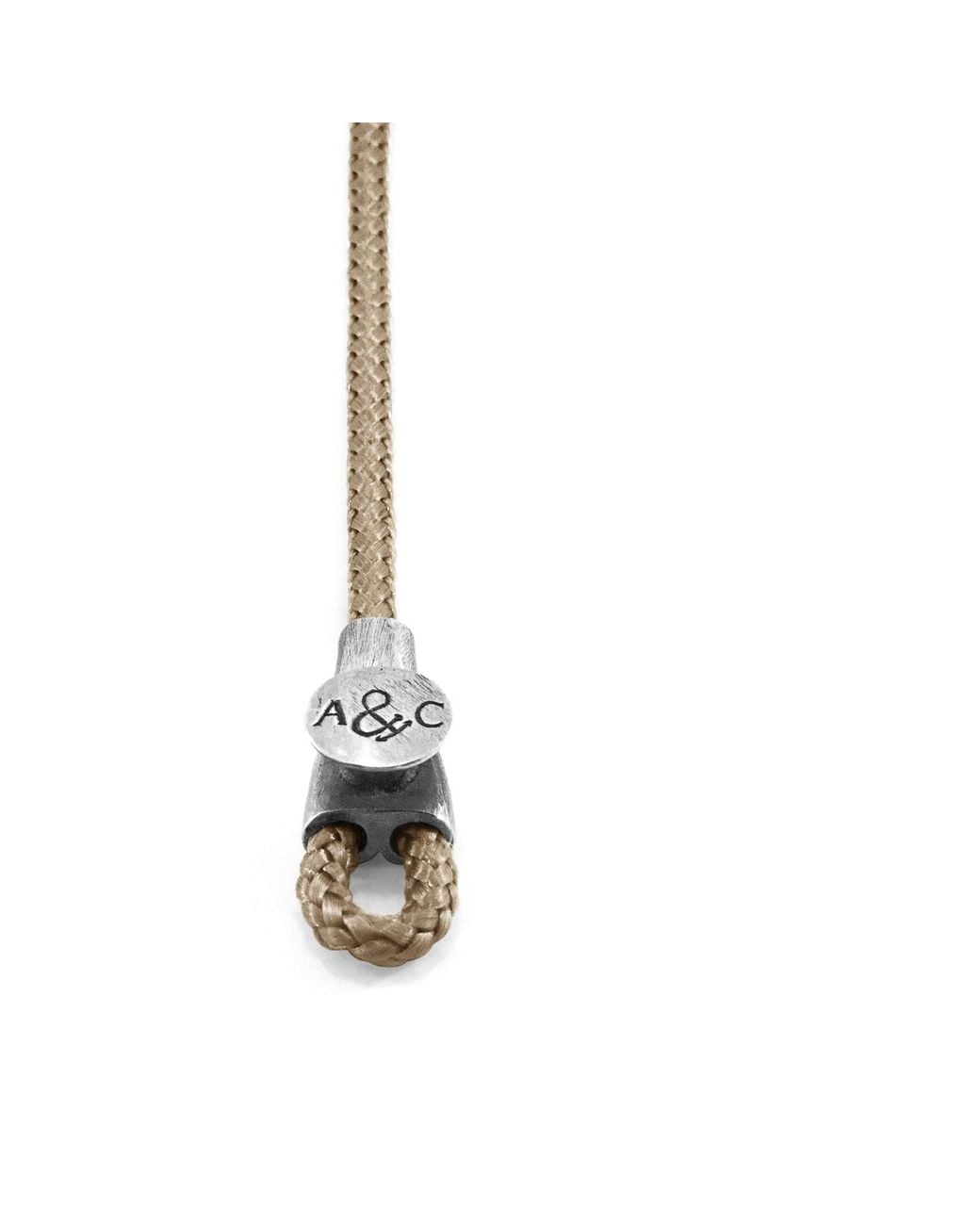 Anchor and Crew Metallic Sand Dundee & Rope Bracelet for men