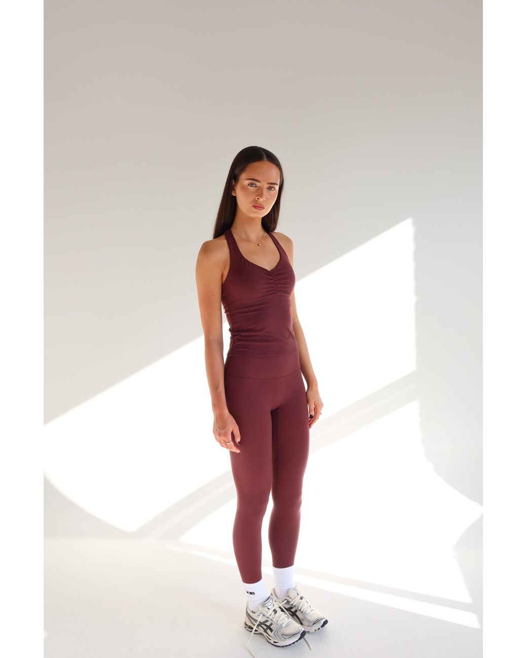 Raae Uk Red Burgundy Sculpt Leggings
