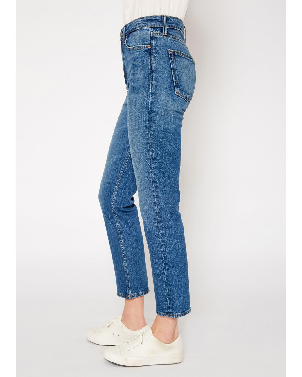 NOEND Blue Eve Slim Straight Crop Jeans