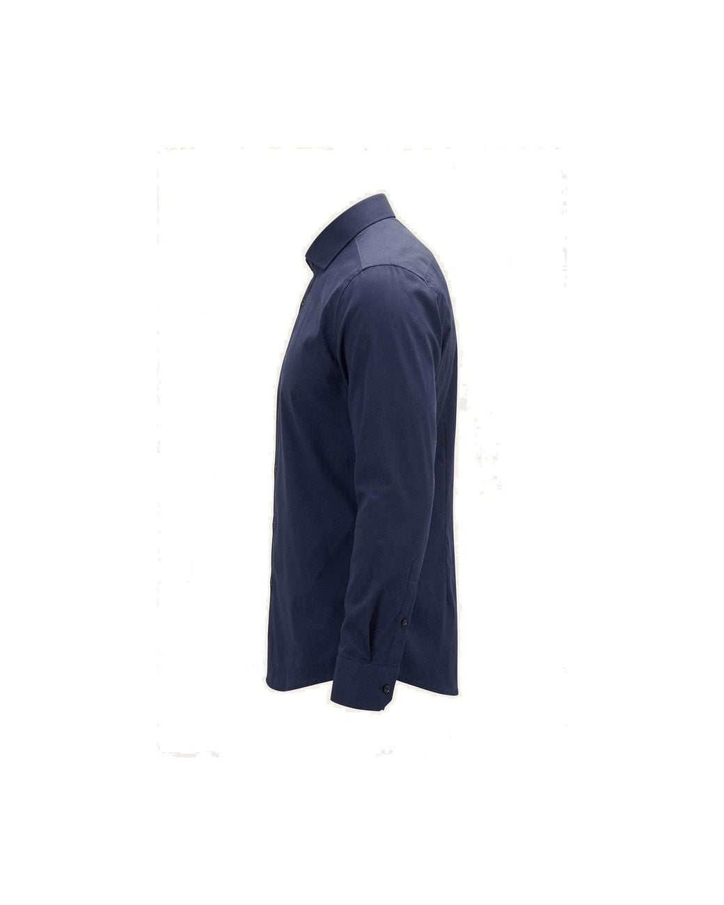 Ron Tomson Blue Non-Iron Pure Cotton Spread Collar Dress Shirt for men