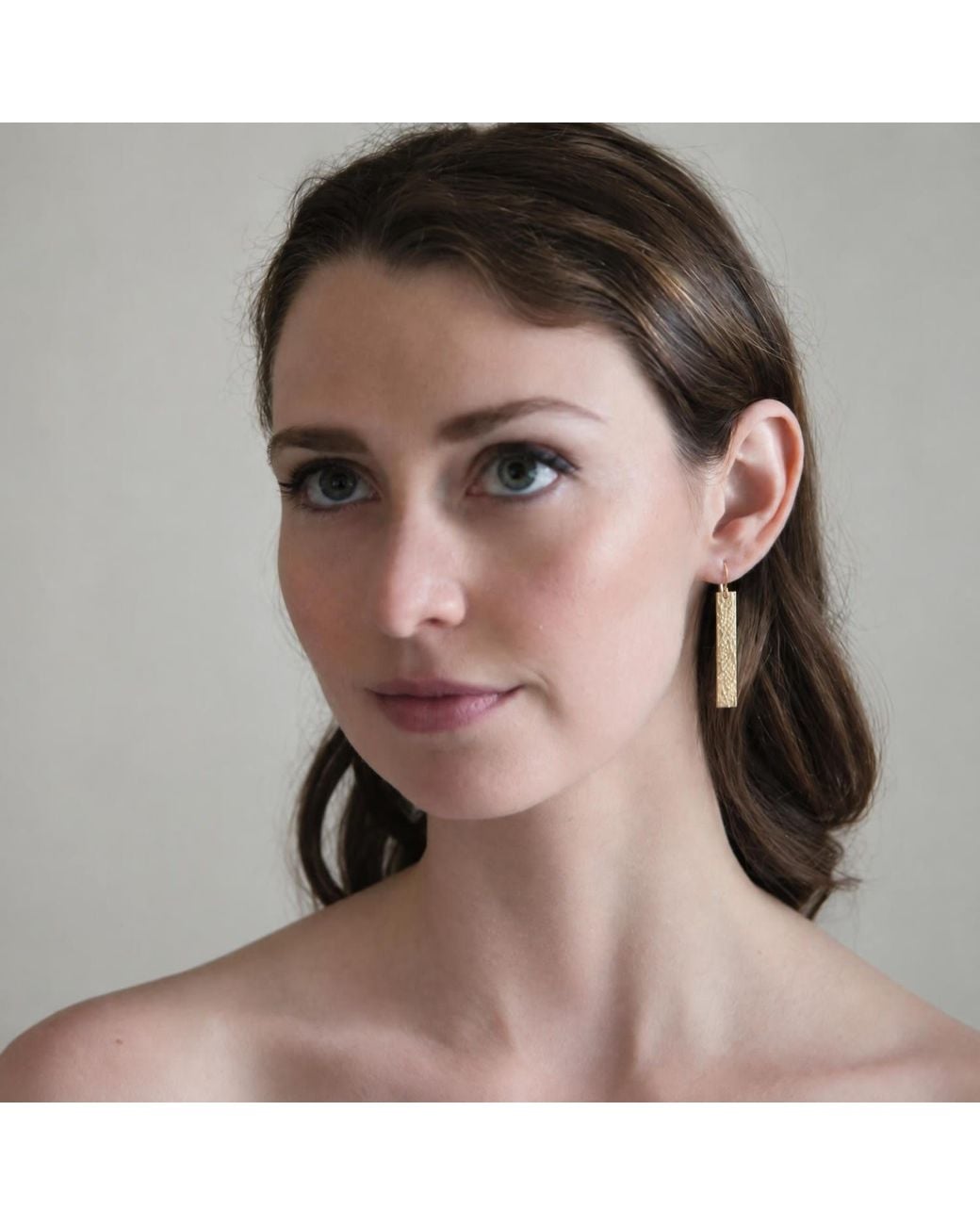 Heather Hawkins Jewelry Metallic Hand Hammered Bar Earrings