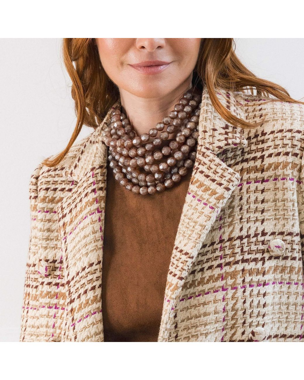 Fairchild Baldwin Brown Neutrals Bella Greige Necklace
