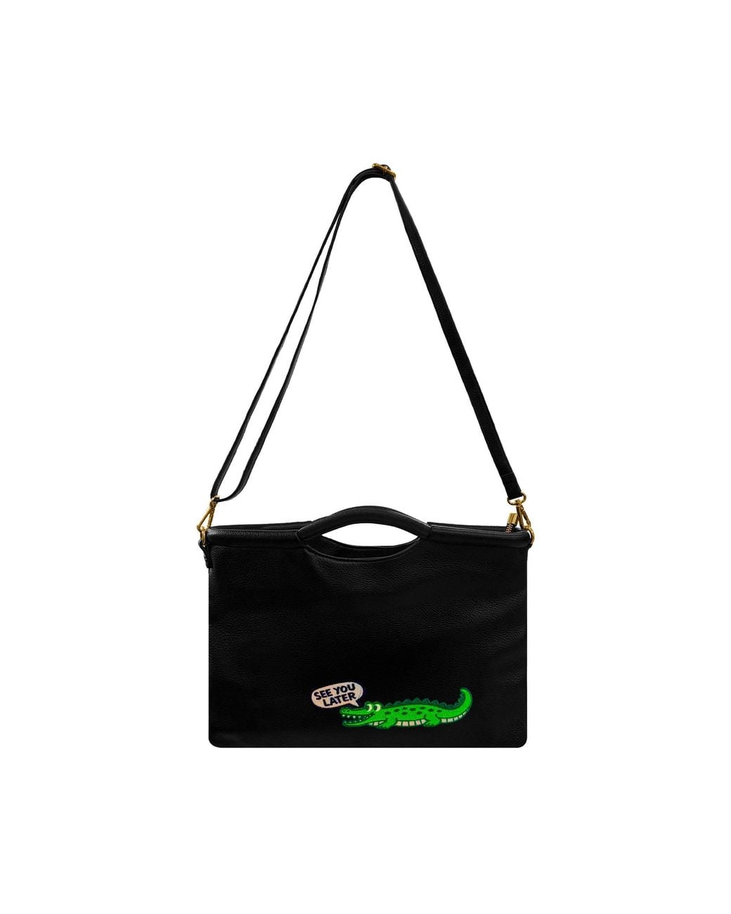 Lilly Loves Black See You Later Alligator Small Clutch
