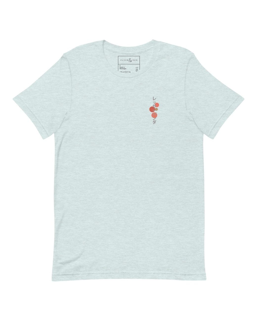 Anchor and Crew Blue Ice Six Panda Japan Era Organic Cotton T-Shirt for men