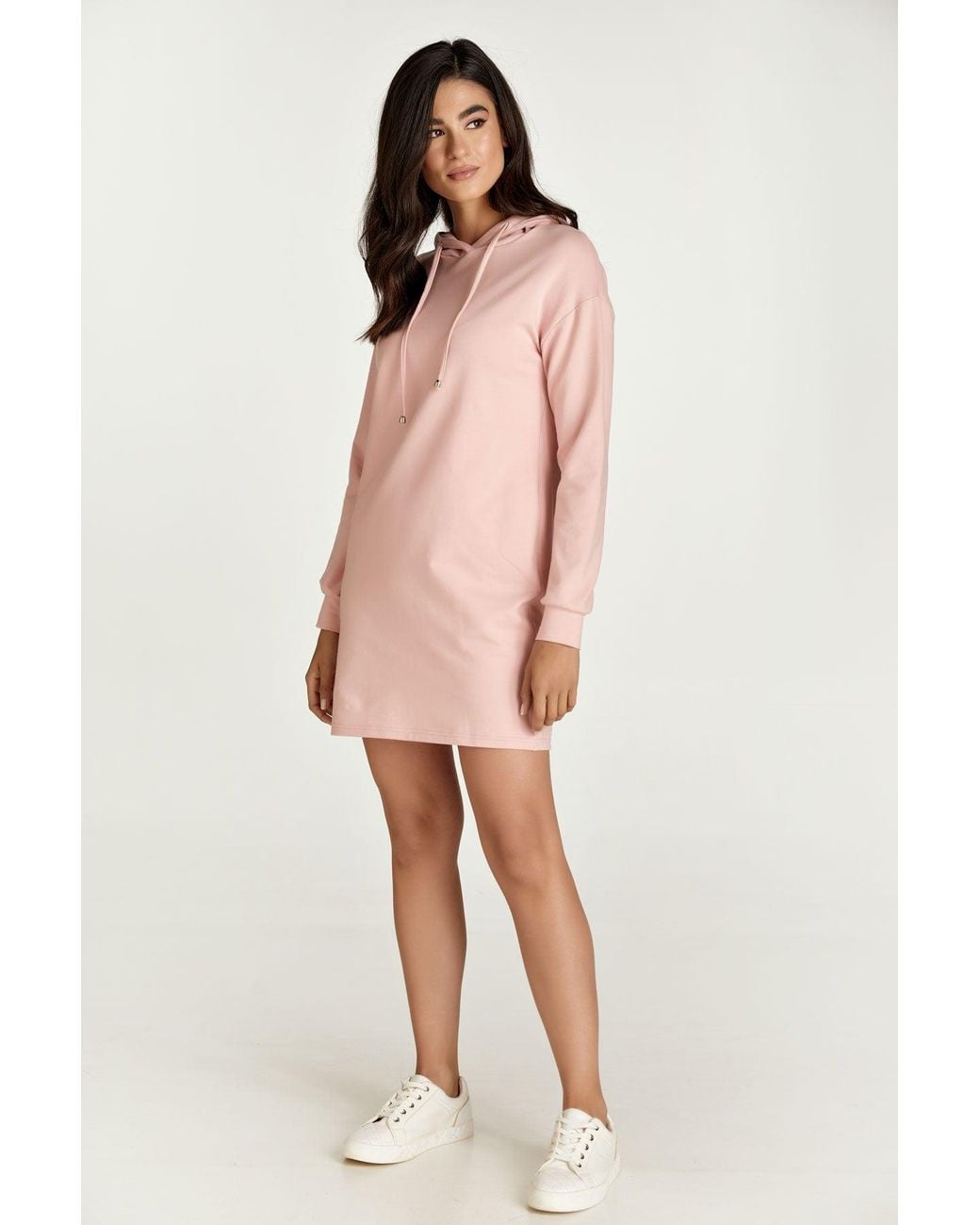 Conquista Pink Hooded Mini Dress