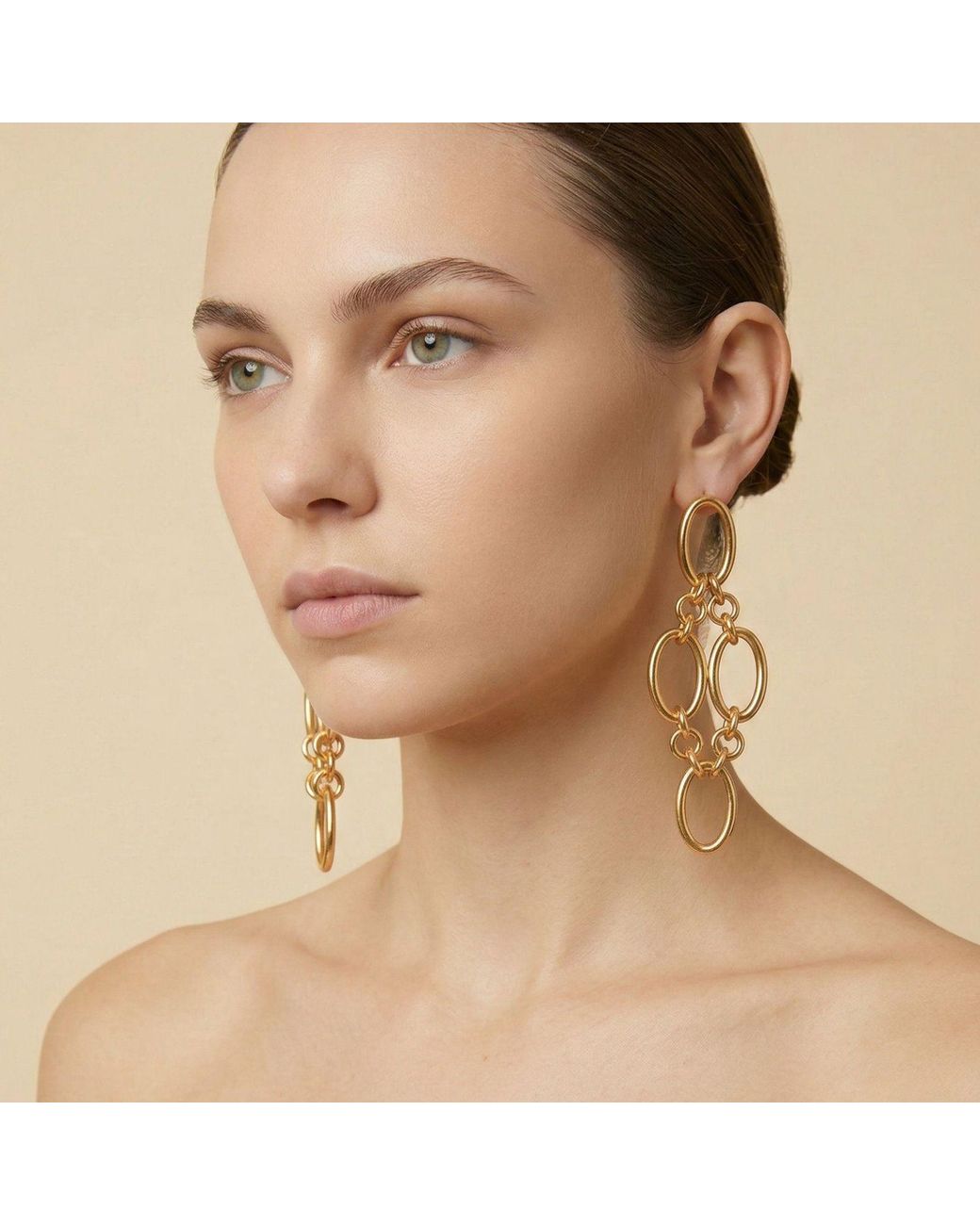Jaredjamin Metallic Ophelia Drop Post Earrings