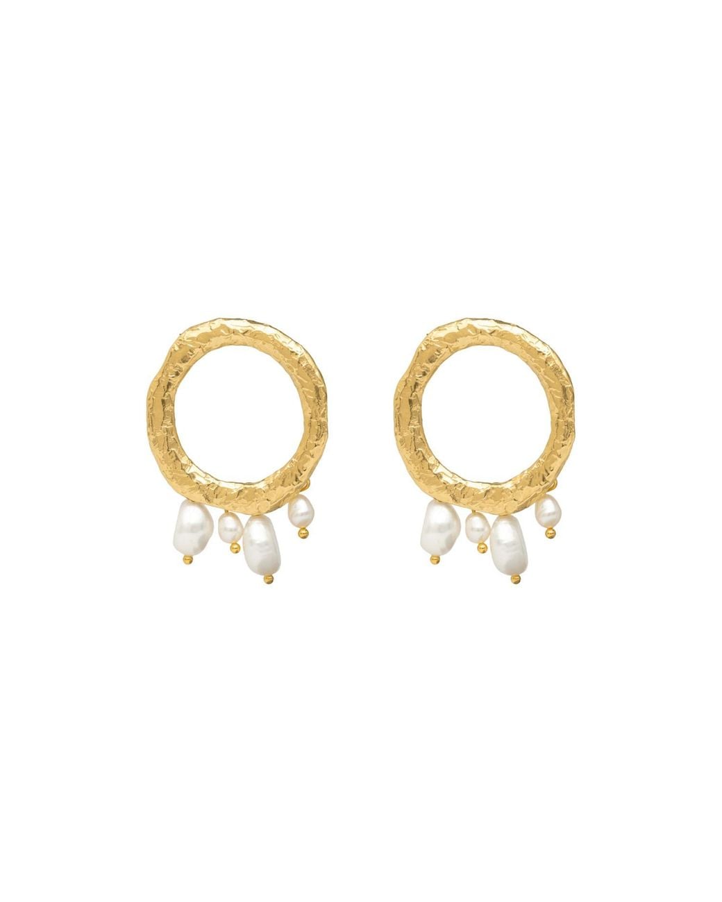 Lavani Jewels Multicolor Adara Gold Pearl Drop Earrings