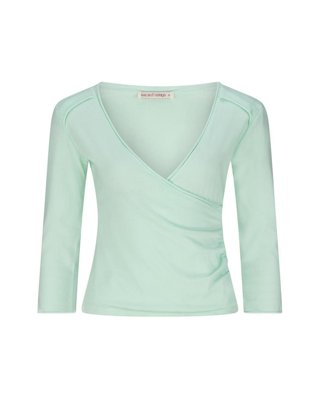 Love and Nostalgia Blue No Biggie Three Quarter Sleeve Top