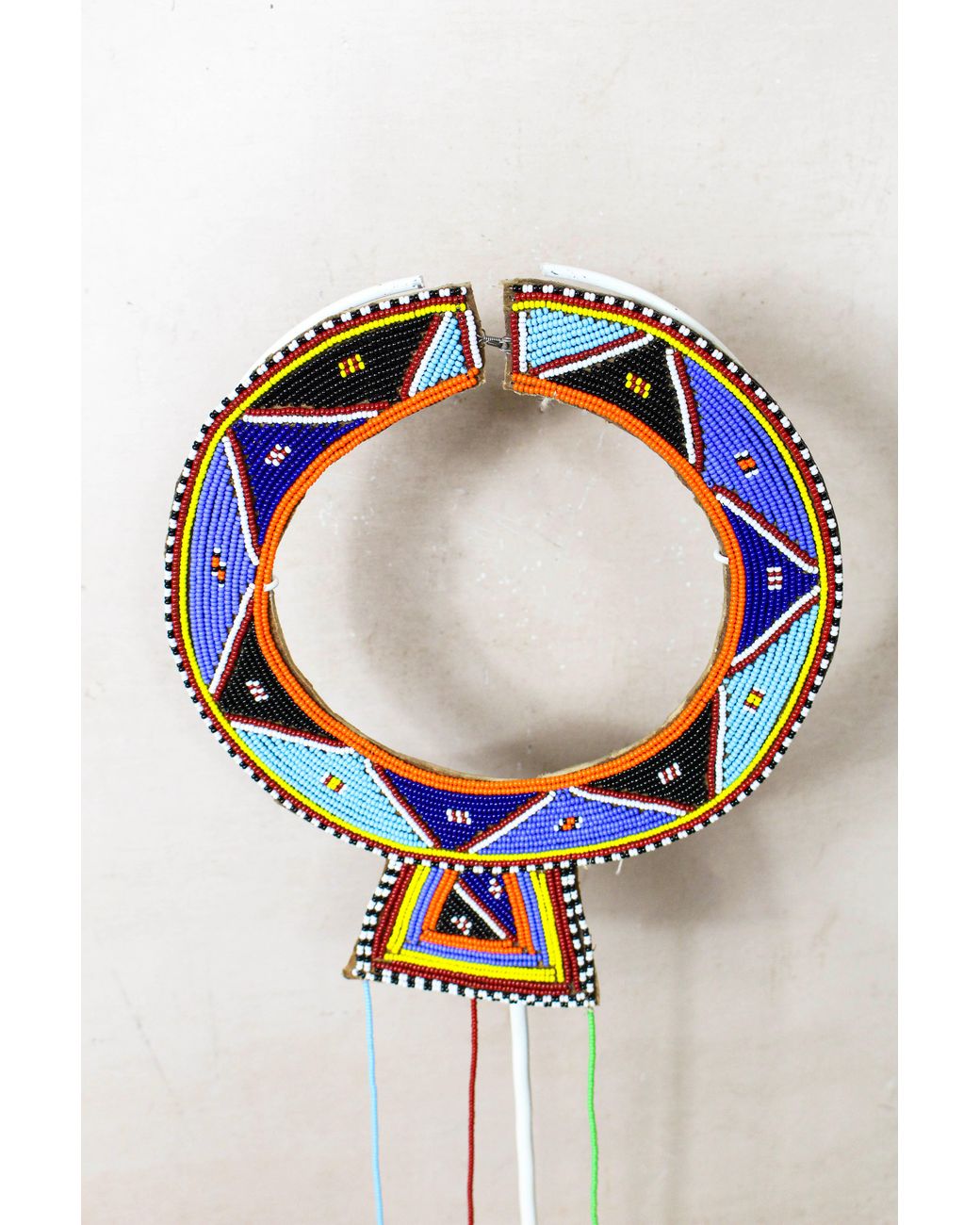 Botanical Boys Blue Kenya Maasai Beaded Necklace for men