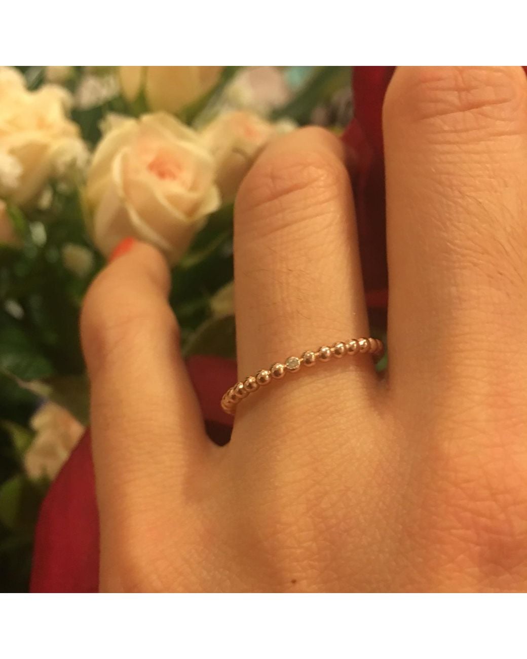 VicStoneNYC Fine Jewelry Metallic Natural Diamond Ball Textured Ring