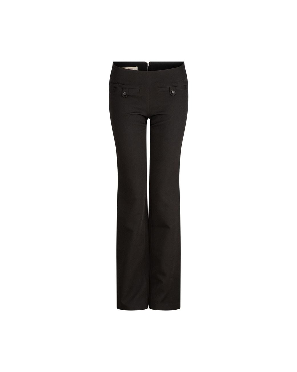 Love and Nostalgia Black The Motor Running Loop And Button Front Pant