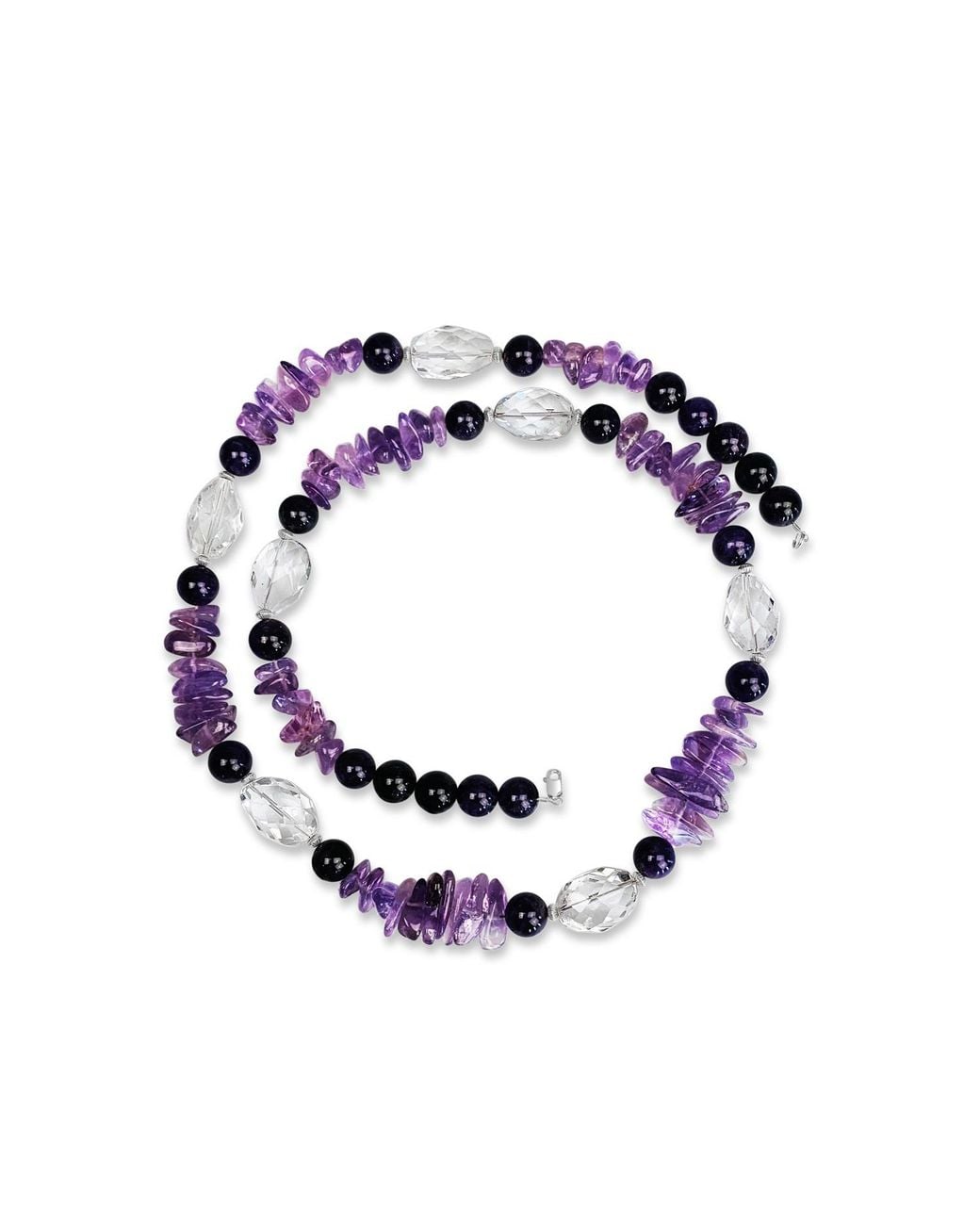 Bellus Domina Purple Neutrals Amethyst & Mountain Crystal Necklace