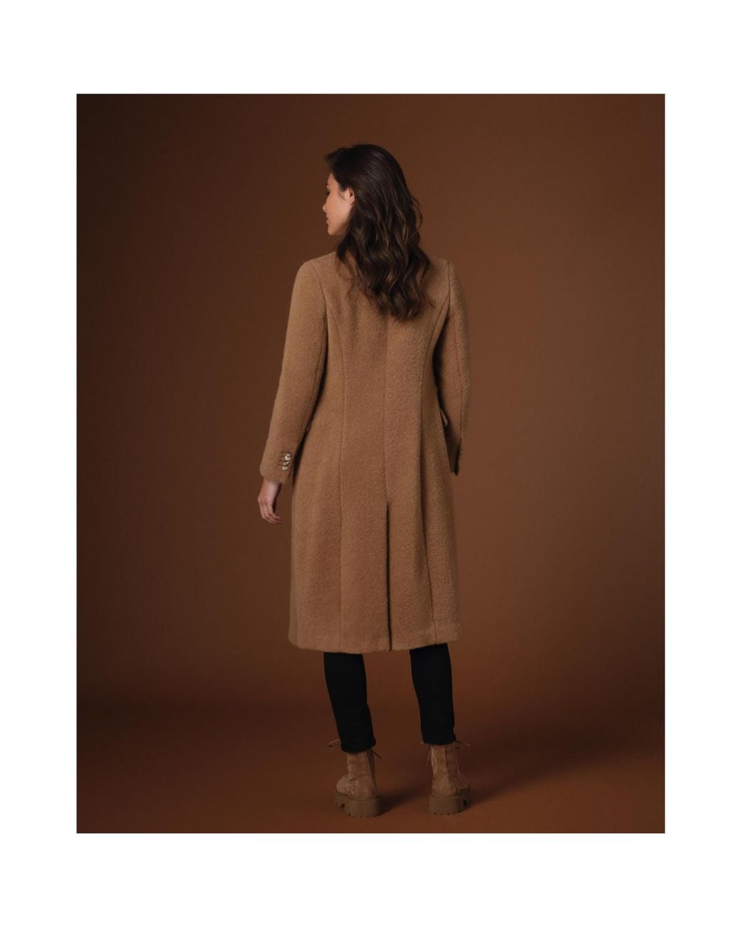 Vulto Brown Camel Double Breasted Coat