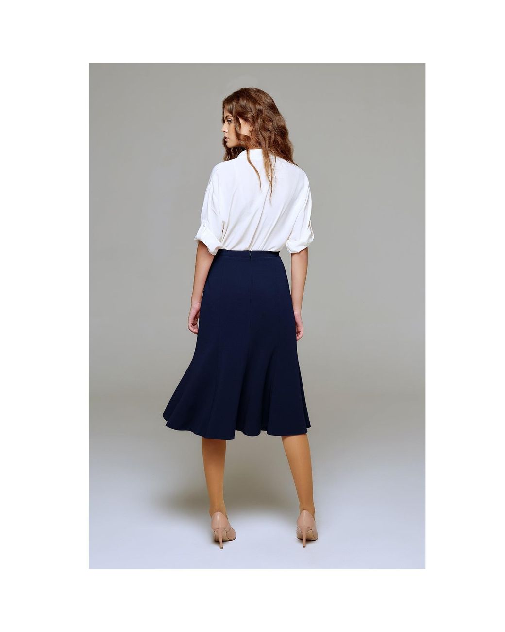 Rumour London Blue Lucy Midi Skirt