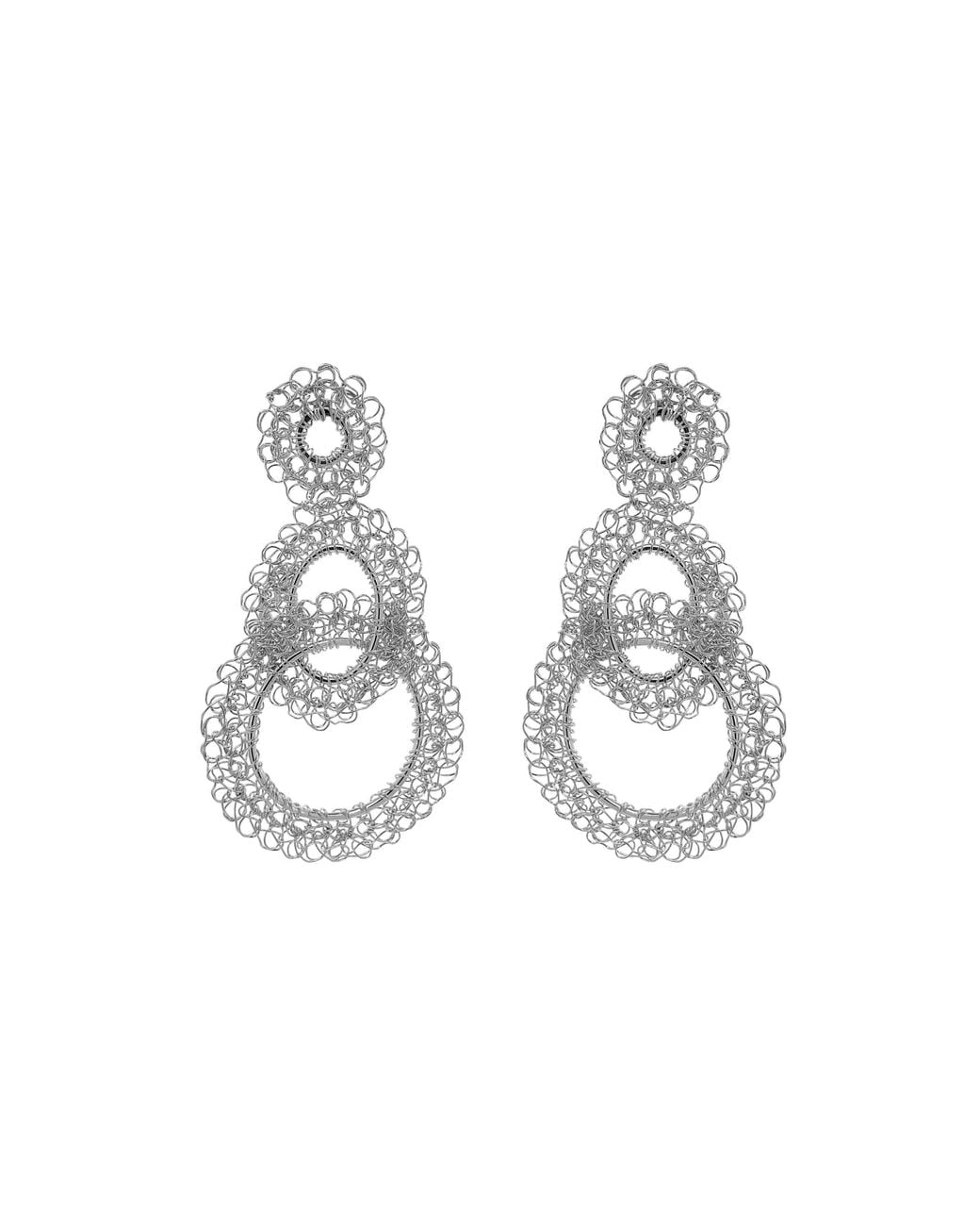 Lavish by Tricia Milaneze Metallic All Artemis Handmade Crochet Earrings