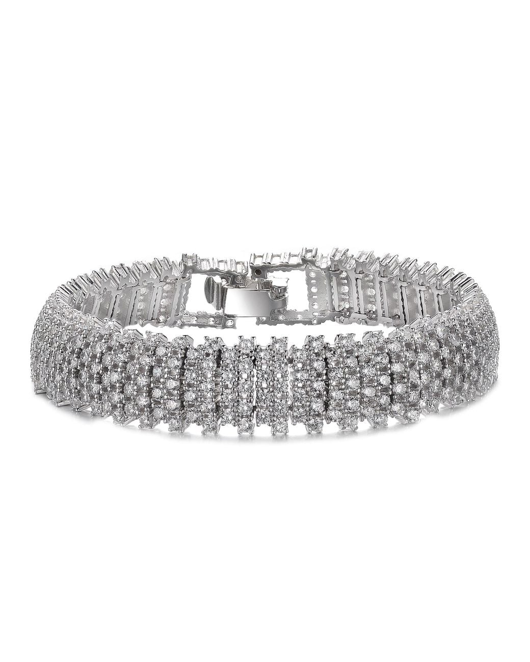 Genevive Jewelry Metallic Rachel Glauber Elegant Plated Link Bracelet
