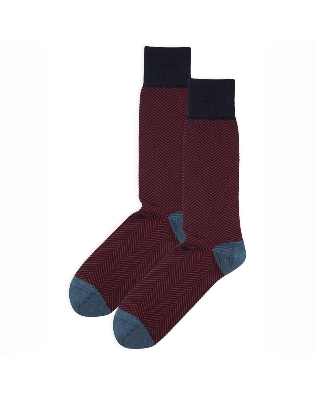 Peper Harow - Made in England Red Lux Taylor Socks for men