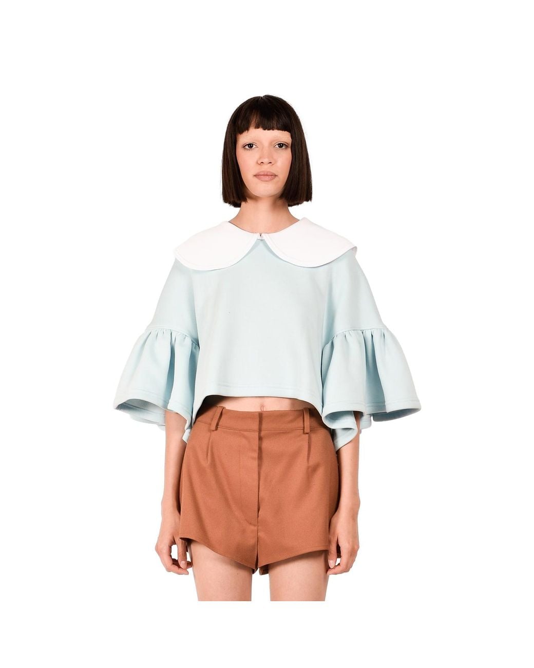 Ioana Ciolacu Blue Neutrals Baby Orchid Blouse