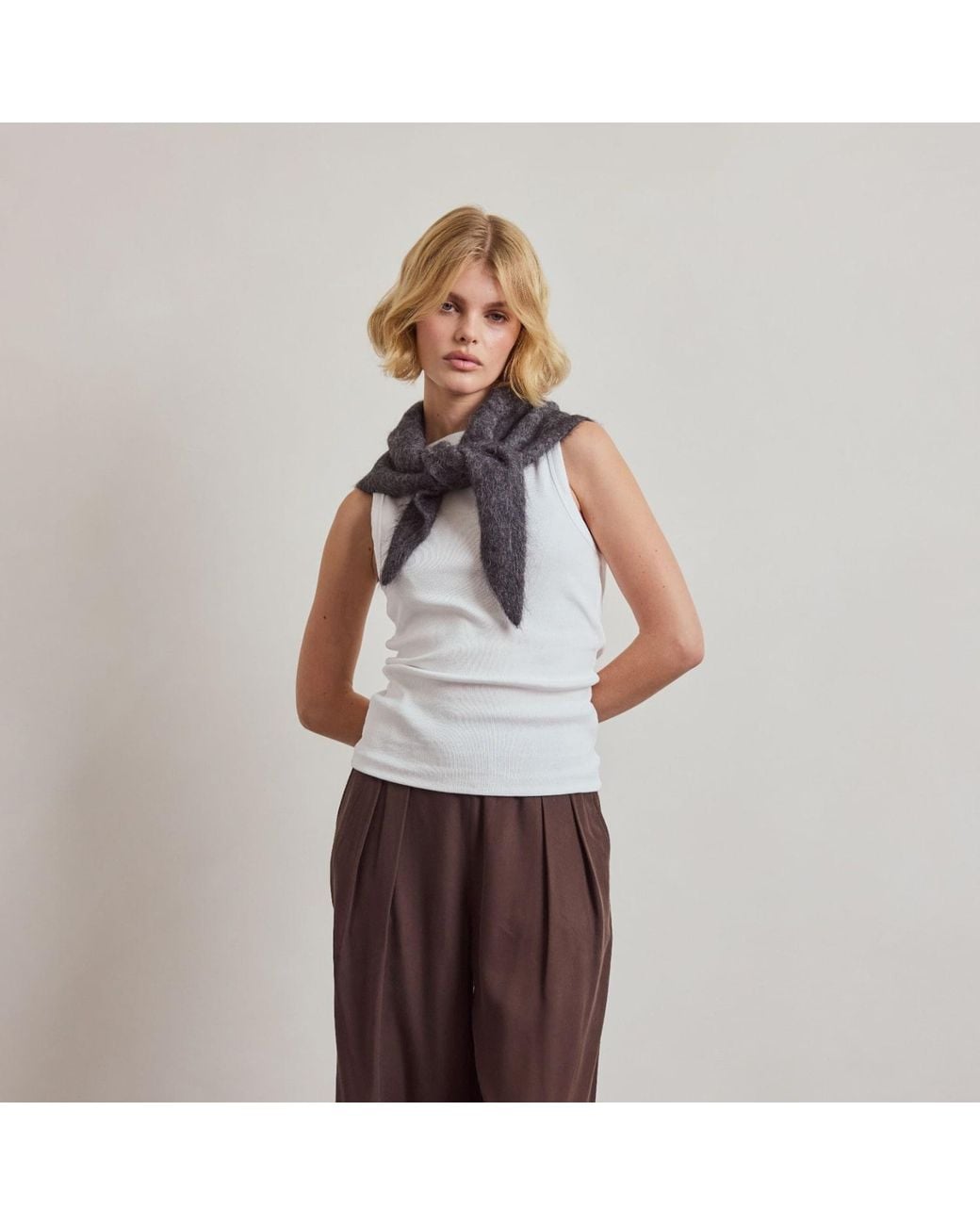Arctic Fox & Co. Black Alpaca Triangle Scarf