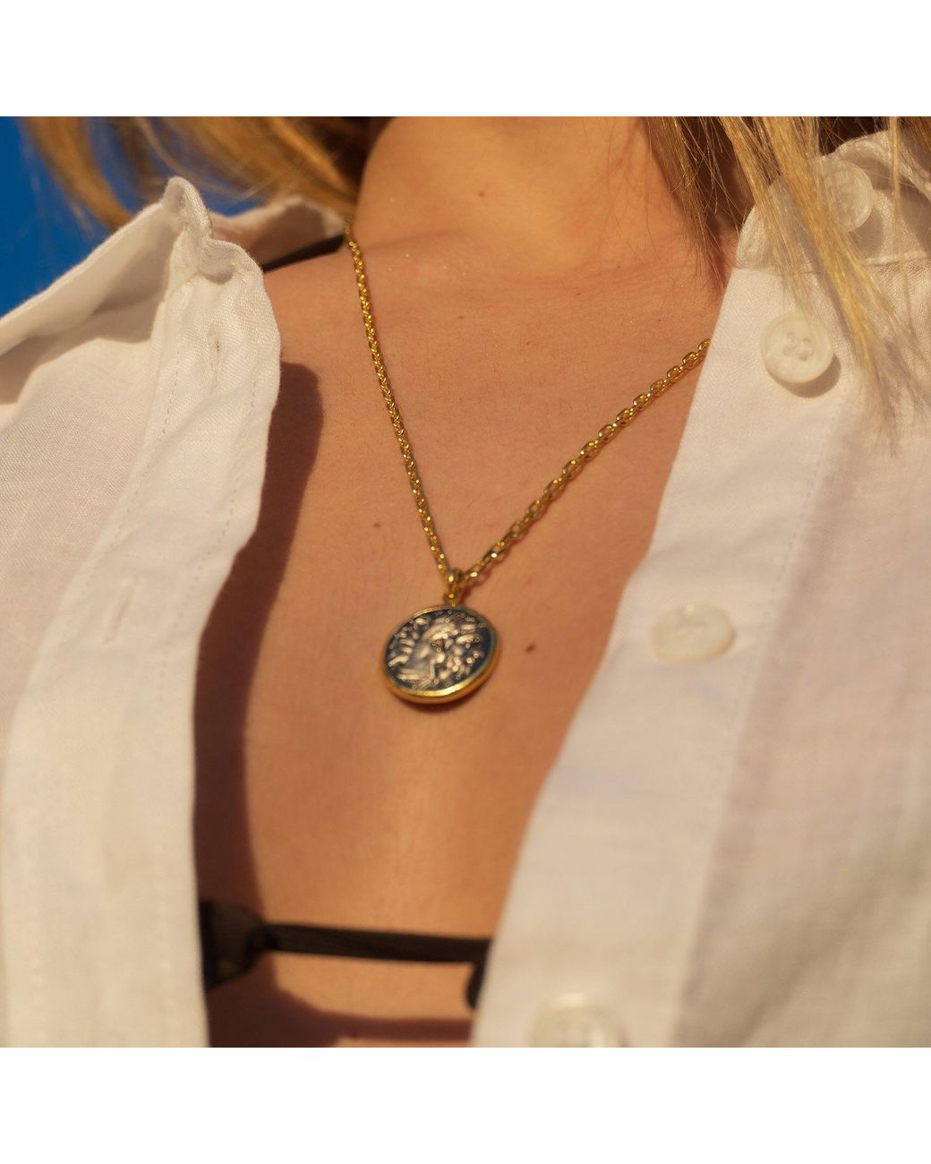 Ece London Metallic The Amyntas Coin Necklace