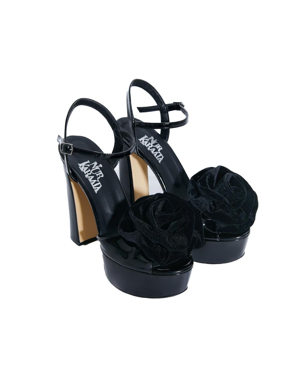 Nur Karaata Blue Bloom Heels