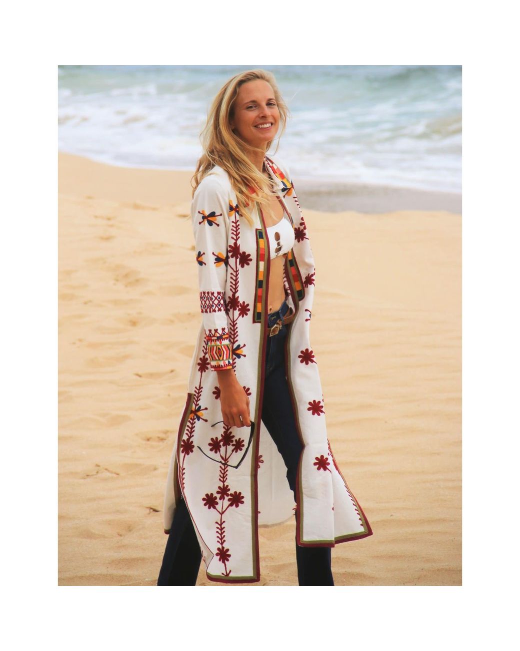Antra Designs Multicolor The Snow Aztec Coat