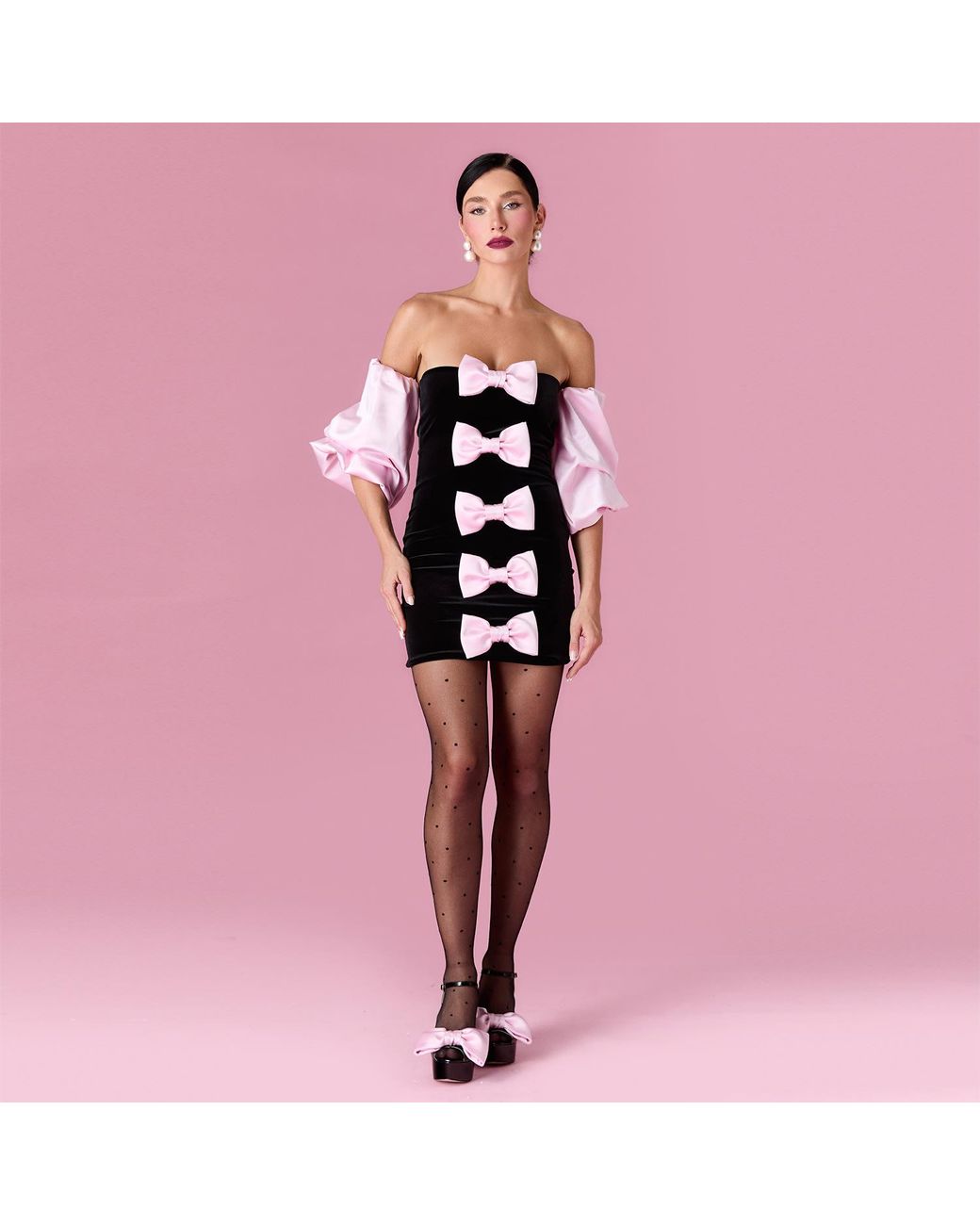 Nur Karaata Black Silken Grace Dress
