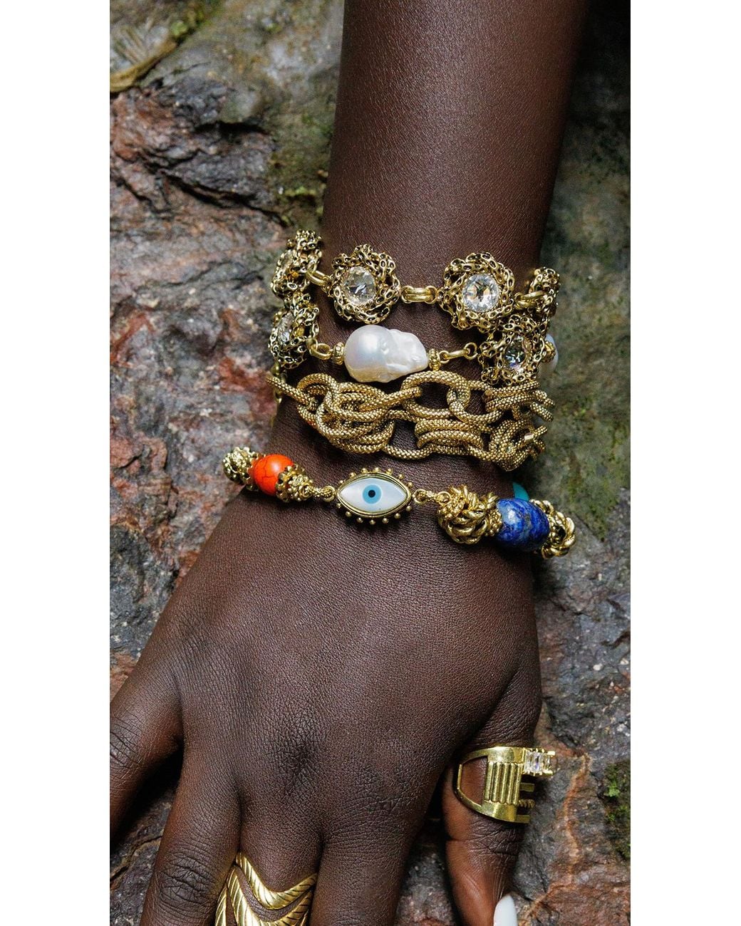 Bayemeyc Blue Naira Gemstone Bracelet