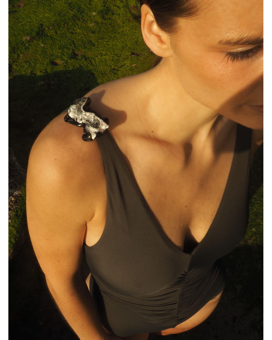 Elevaa Black Broche Murano Negro