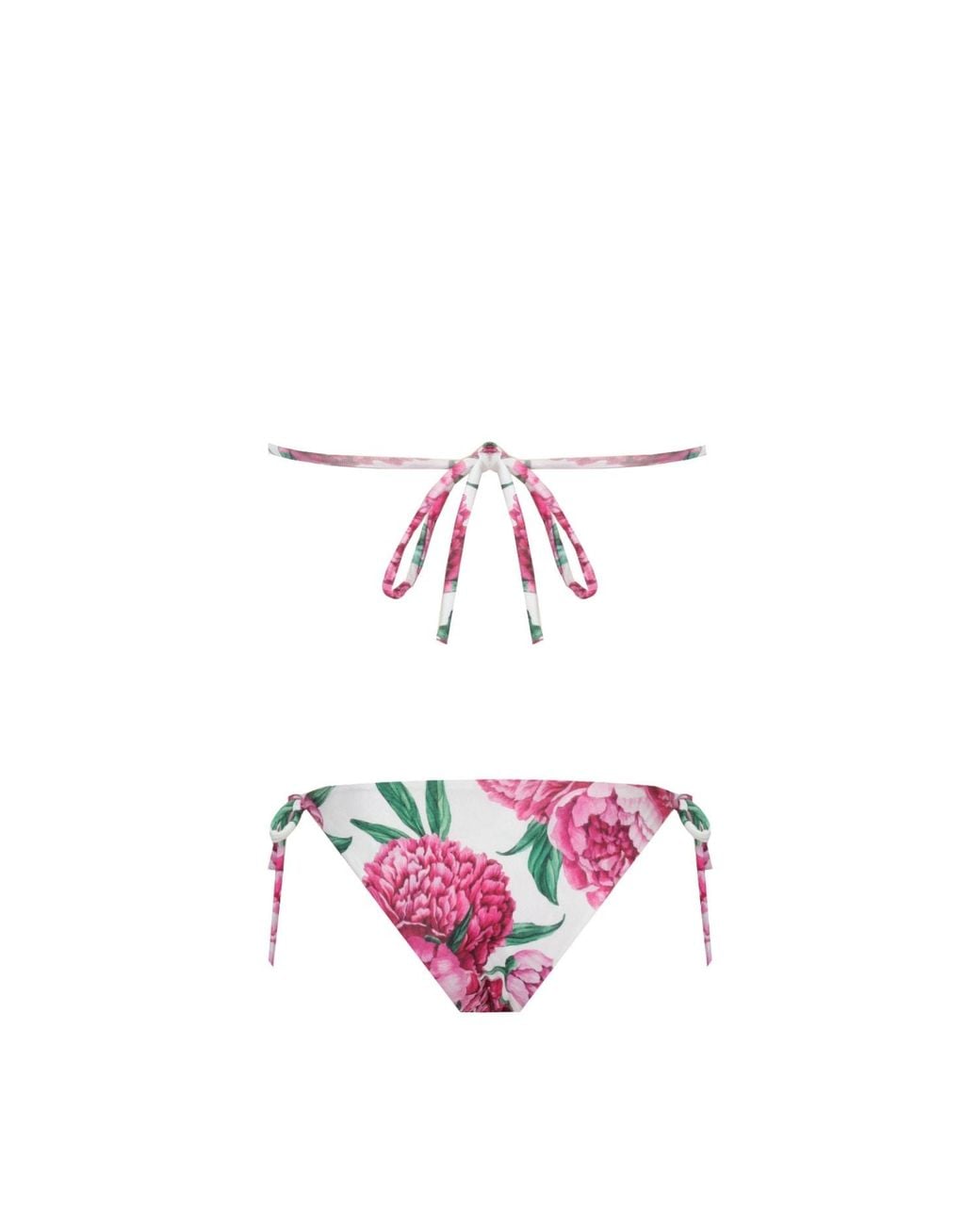 Nur Karaata Pink Triangle Bikini Set