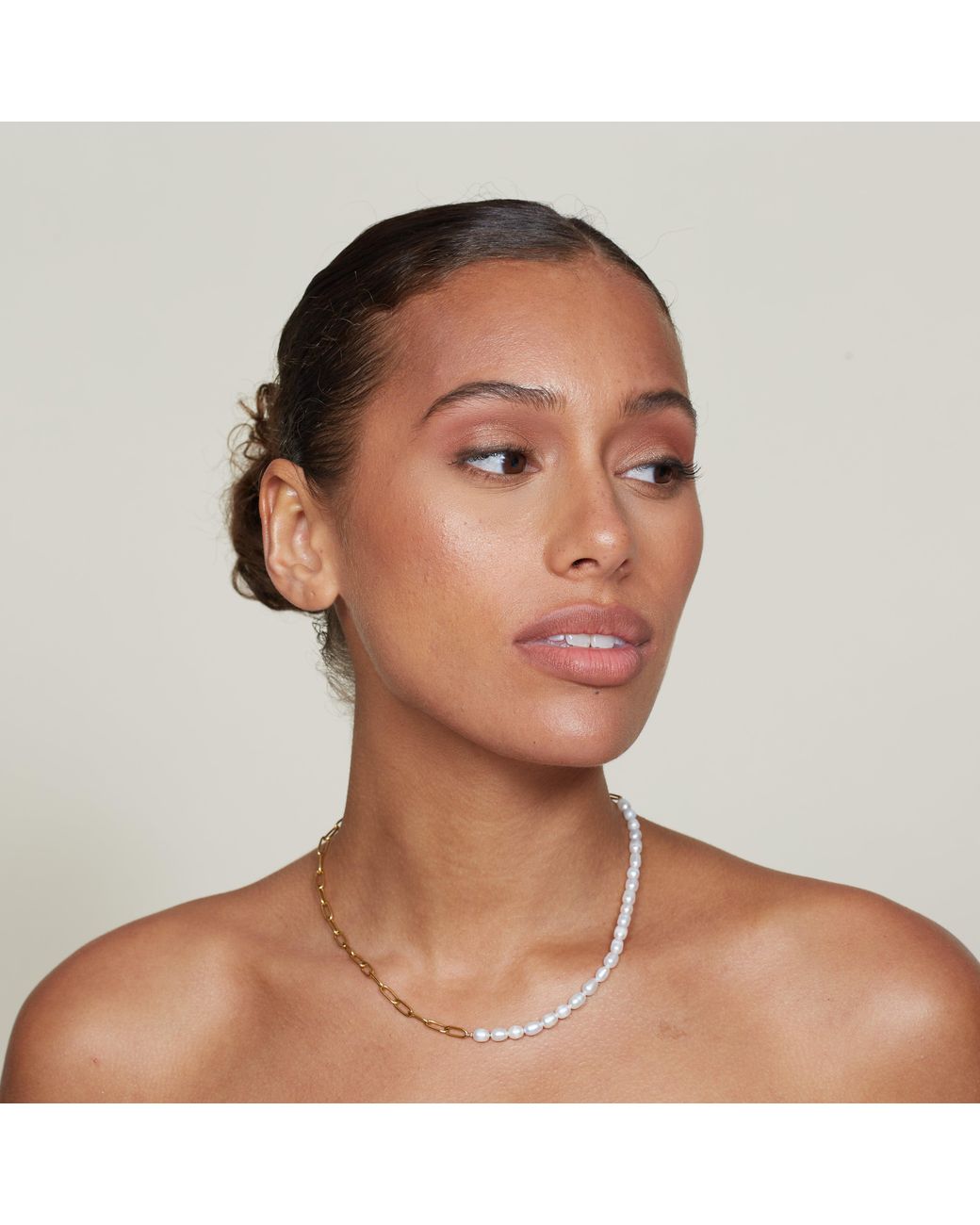 Mickey's Girl Metallic Paiania Pearl Waterproof Necklace