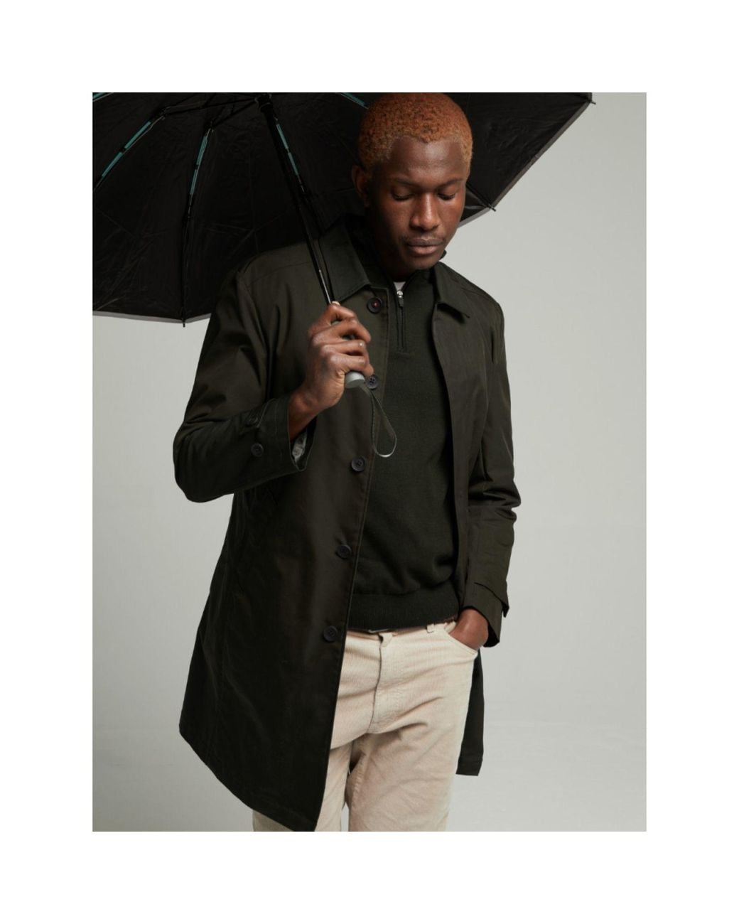 Guards London Black Spitalfield City Raincoat for men