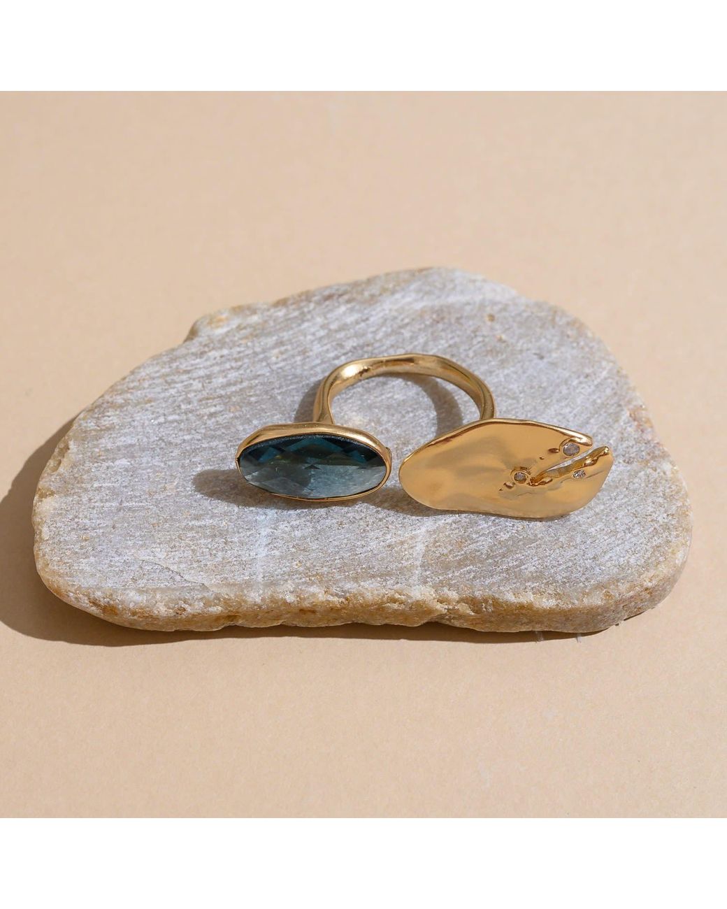 Rare Matters Jewelry Yellow Glass Statement Ring