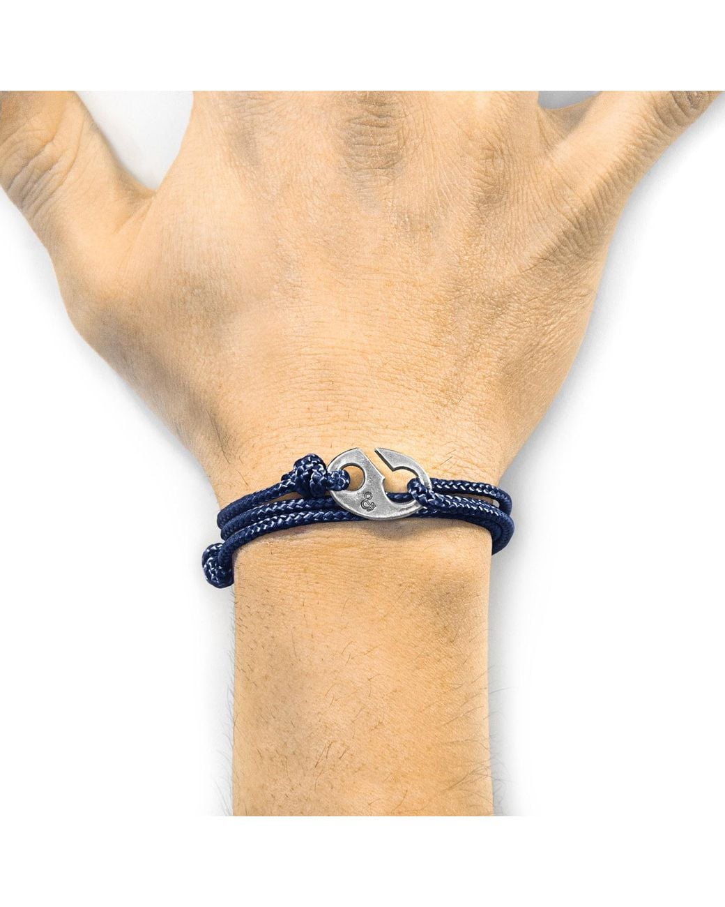 Anchor and Crew Blue Windsor & Rope Bracelet for men