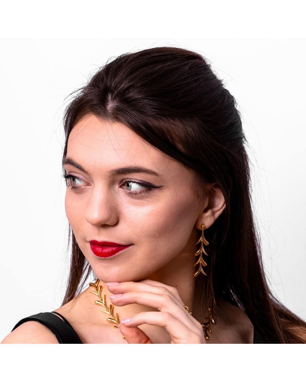 Lucy Quartermaine Metallic Sycamore Earrings