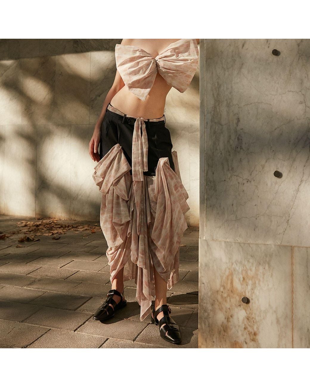 Miro Misljen Pink Illusion Skirt