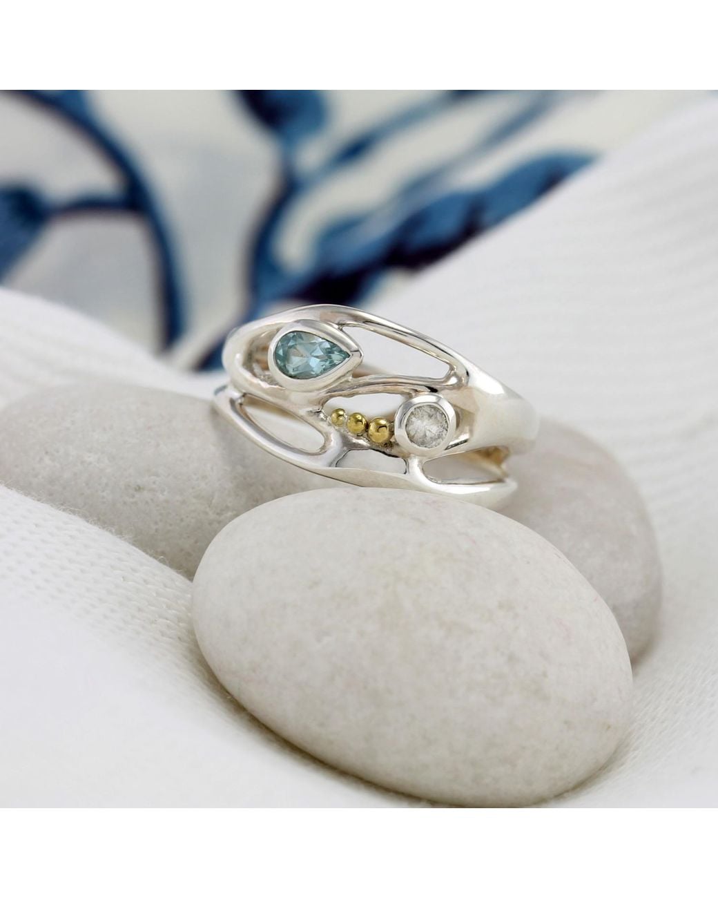 Isla Silver White Topaz Sterling Ring