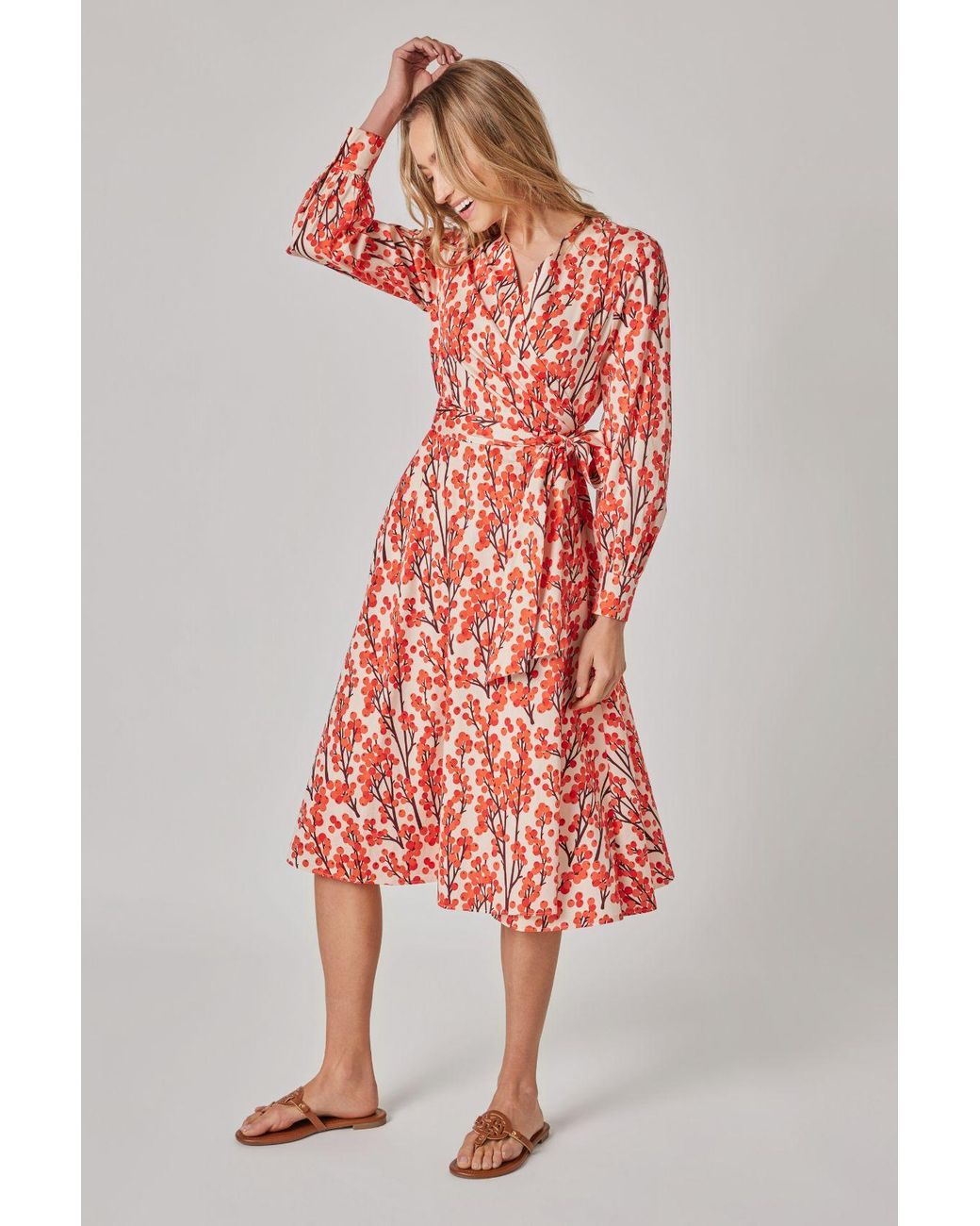 Marianna Déri Red Sea Buckthorn Wrap Dress