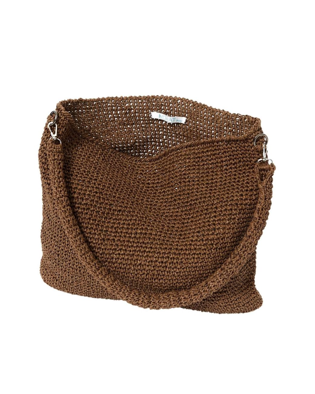 N'Onat Brown Raffia Hand Crochet Tote Bag