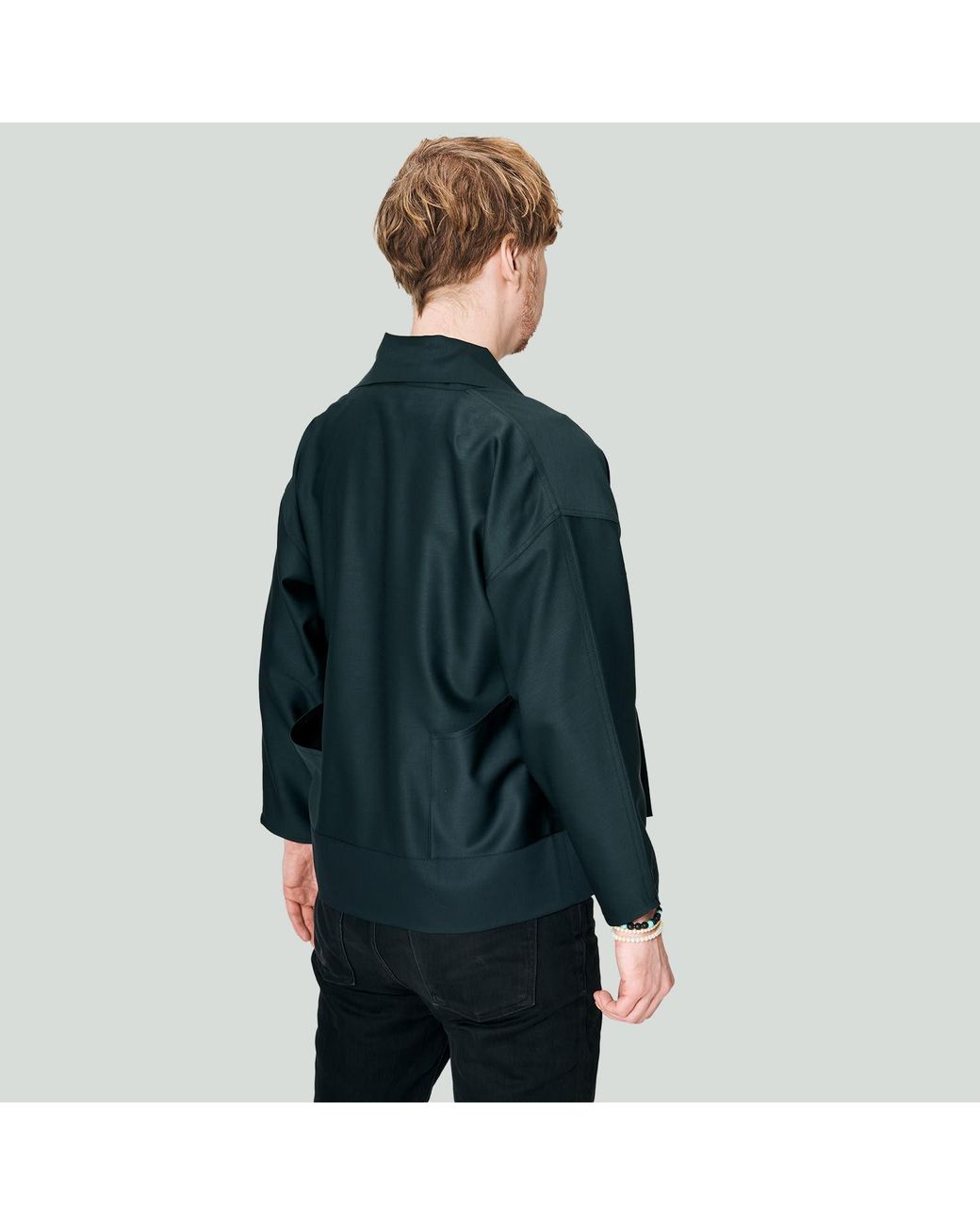 MOE Green Pine Wool Vest Jacket