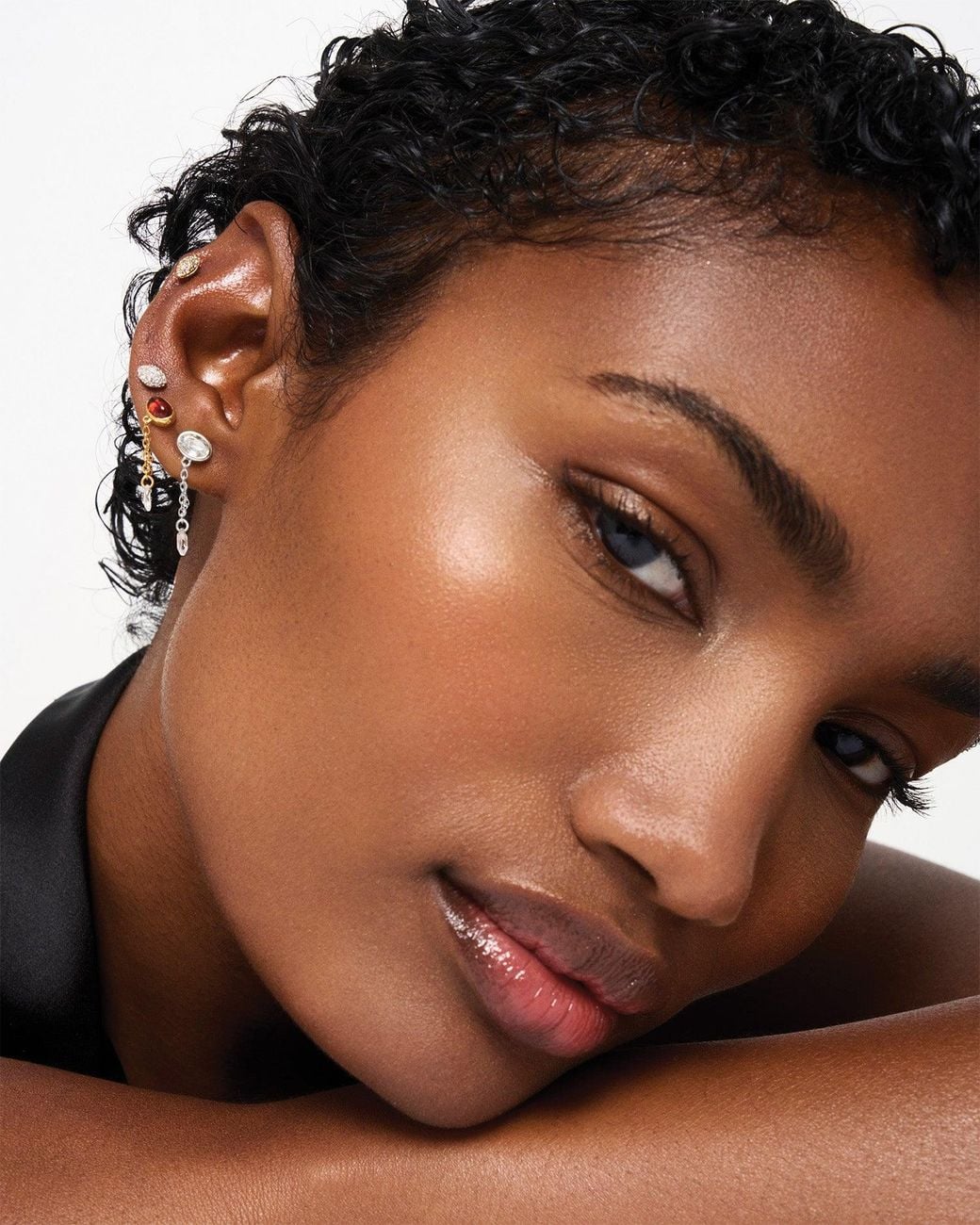 Stone Fruit Blue Juicy Chain Earrings