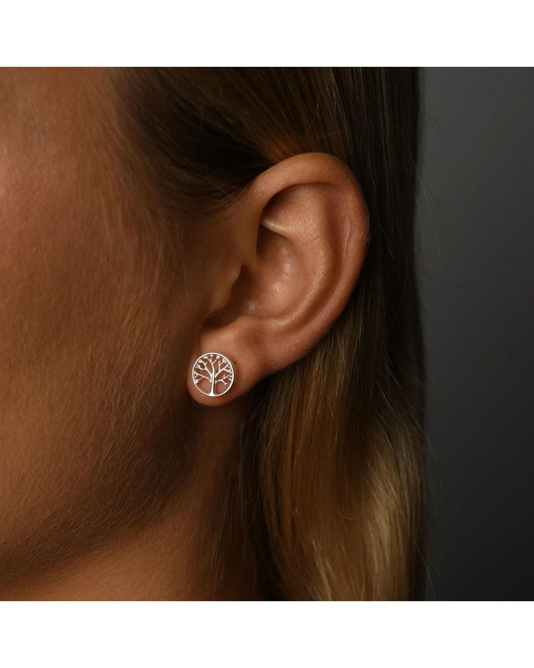 Von Treskow Metallic Tree Of Life Studs