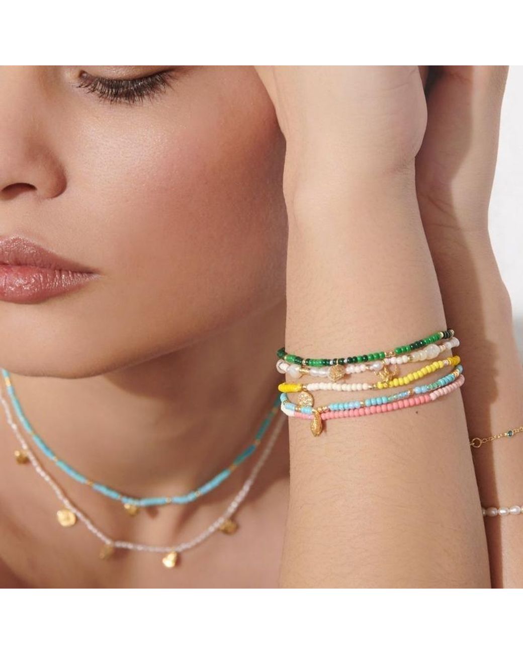 With Love Darling Metallic Energy Beaded Bracelet