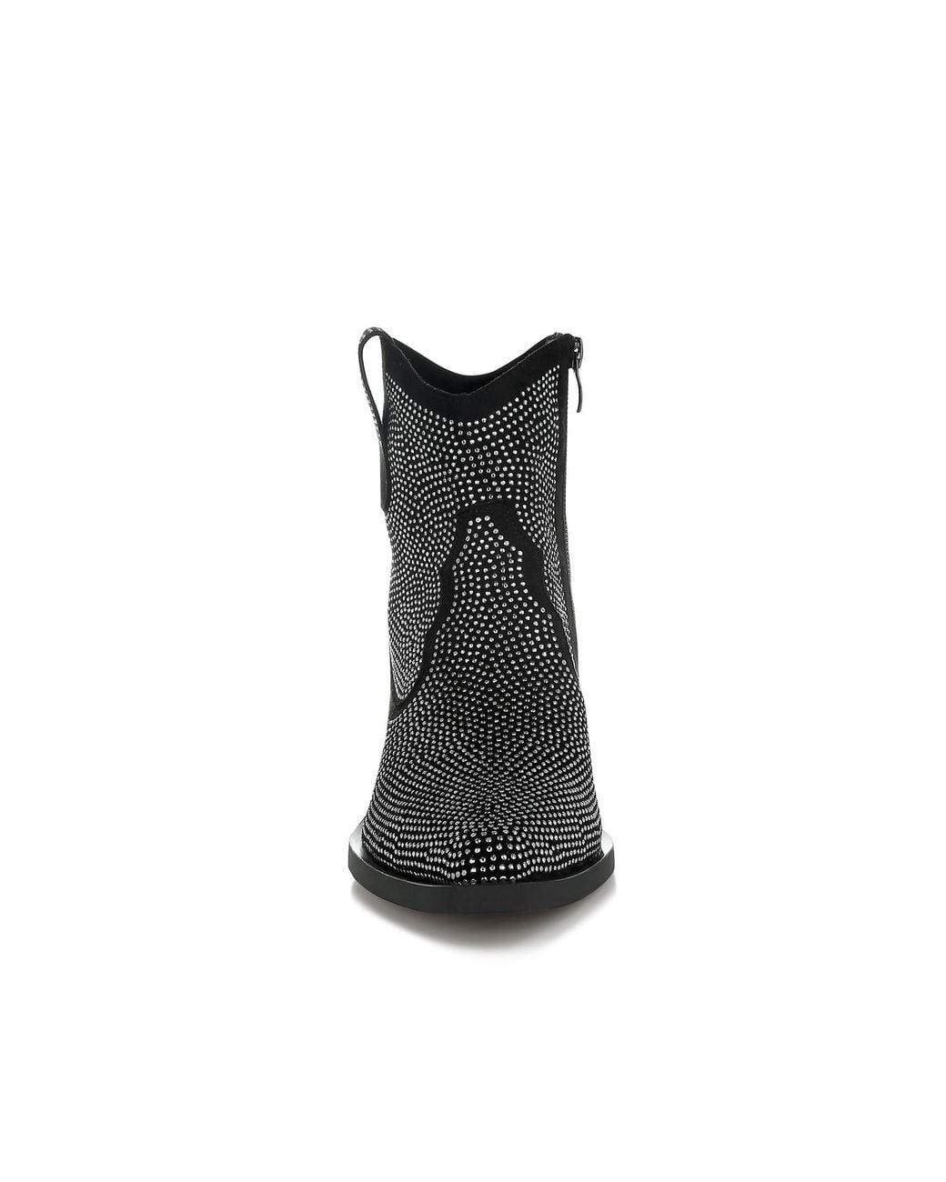 Rag & Co Black Costello Rhinestones Embellished Cowboy Boots