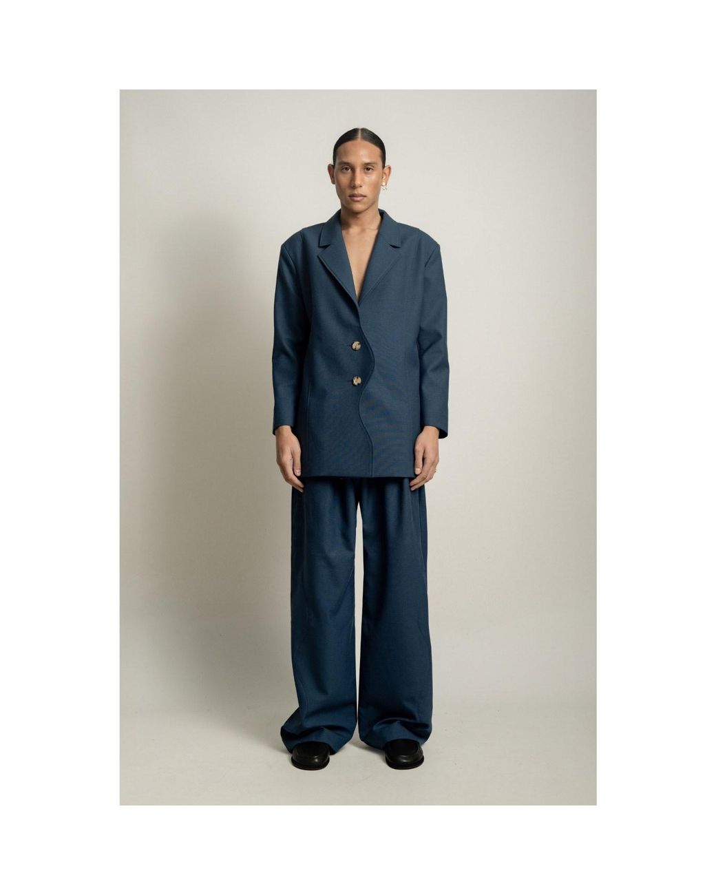 Van Brussel Blue Avery Wave Blazer