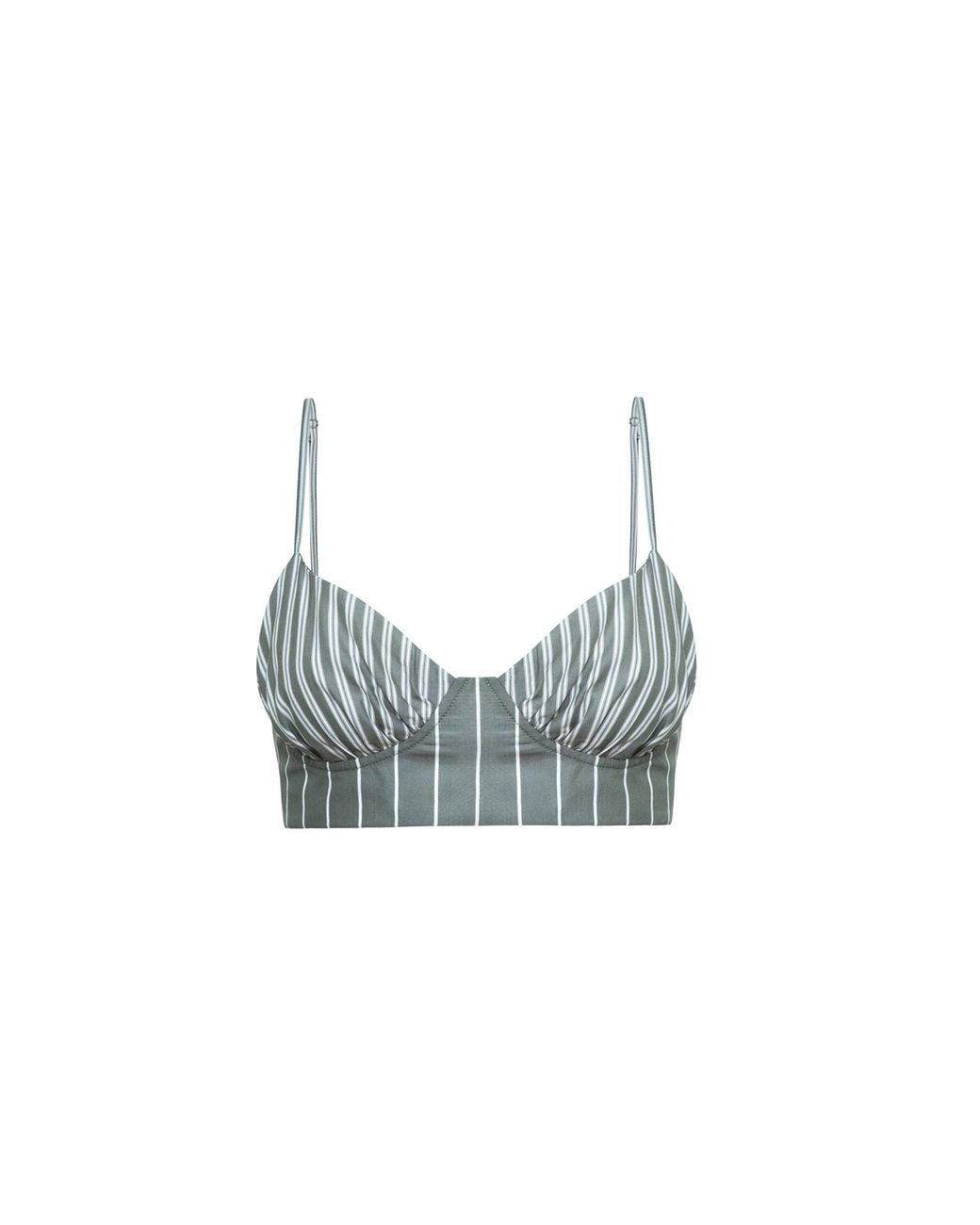Audrey Vallens Blue Soft Stripe Bralette