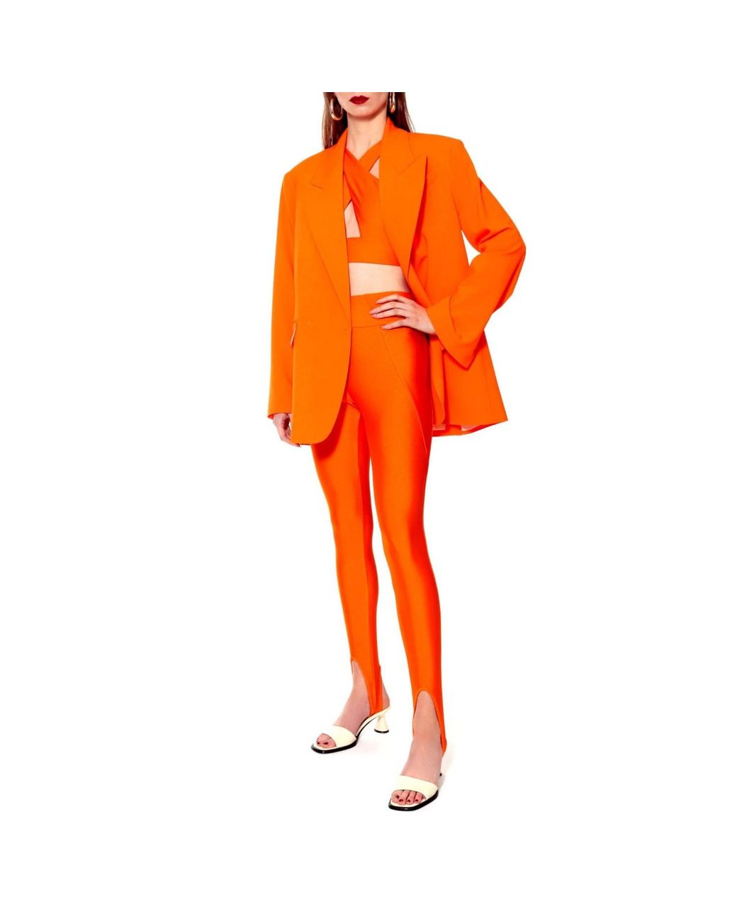 AGGI by HALEWSKI Gia Neon Orange Pants